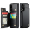 For Samsung Galaxy A30s/A50s/A50 CaseMe C22 Card Slots Holder RFID Anti-theft Phone Case(Black)