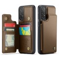 For Samsung Galaxy A33 5G CaseMe C22 Card Slots Holder RFID Anti-theft Phone Case(Brown)
