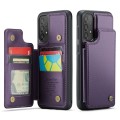 For Samsung Galaxy A33 5G CaseMe C22 Card Slots Holder RFID Anti-theft Phone Case(Purple)