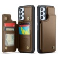 For Samsung Galaxy A53 5G CaseMe C22 Card Slots Holder RFID Anti-theft Phone Case(Brown)