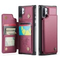 For Samsung Galaxy Note10+ 5G CaseMe C22 Card Slots Holder RFID Anti-theft Phone Case(Wine Red)