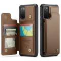For Samsung Galaxy S20 CaseMe C22 Card Slots Holder RFID Anti-theft Phone Case(Brown)