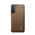 For Samsung Galaxy S21+ 5G CaseMe C22 Card Slots Holder RFID Anti-theft Phone Case(Brown)