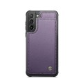 For Samsung Galaxy S21+ 5G CaseMe C22 Card Slots Holder RFID Anti-theft Phone Case(Purple)