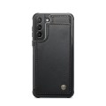 For Samsung Galaxy S21+ 5G CaseMe C22 Card Slots Holder RFID Anti-theft Phone Case(Black)