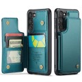 For Samsung Galaxy S23 5G CaseMe C22 Card Slots Holder RFID Anti-theft Phone Case(Blue Green)