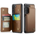 For Samsung Galaxy S23 5G CaseMe C22 Card Slots Holder RFID Anti-theft Phone Case(Brown)