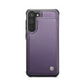 For Samsung Galaxy S23 5G CaseMe C22 Card Slots Holder RFID Anti-theft Phone Case(Purple)