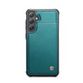 For Samsung Galaxy S23 FE 5G CaseMe C22 Card Slots Holder RFID Anti-theft Phone Case(Blue Green)