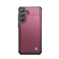 For Samsung Galaxy S23 FE 5G CaseMe C22 Card Slots Holder RFID Anti-theft Phone Case(Wine Red)