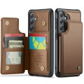 For Samsung Galaxy S23 FE 5G CaseMe C22 Card Slots Holder RFID Anti-theft Phone Case(Brown)