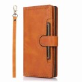 For Samsung Galaxy Note20 Wristband Card Slot Leather Phone Case(Brown)