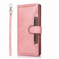 For Samsung Galaxy Note20 Wristband Card Slot Leather Phone Case(Rose Gold)