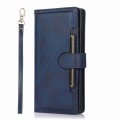 For Samsung Galaxy Note20 Wristband Card Slot Leather Phone Case(Blue)