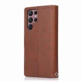 For Samsung Galaxy Note20 Wristband Card Slot Leather Phone Case(Coffee)