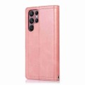For Samsung Galaxy S21 5G Wristband Card Slot Leather Phone Case(Rose Gold)