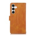 For Samsung Galaxy S24 5G Wristband Card Slot Leather Phone Case(Brown)