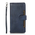 For Samsung Galaxy S24+ 5G Wristband Card Slot Leather Phone Case(Blue)