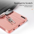 For Samsung Galaxy Tab A9 DUX DUCIS Domo Series Magnetic Flip Leather Tablet Case(Pink)