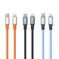 WK WDC-17 PD 20W USB-C/Type-C to 8 Pin Silicone Data Cable, Length: 1.2m(Orange)