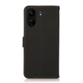 For Xiaomi Redmi 13C KHAZNEH Custer Texture RFID Genuine Leather Phone Case(Black)