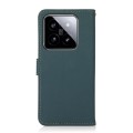 For Xiaomi 14 KHAZNEH Custer Texture RFID Genuine Leather Phone Case(Green)