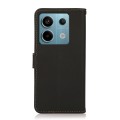 For Xiaomi Redmi Note 13 Pro KHAZNEH Custer Texture RFID Genuine Leather Phone Case(Black)
