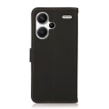 For Xiaomi Redmi Note 13 Pro+ KHAZNEH Custer Texture RFID Genuine Leather Phone Case(Black)