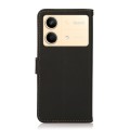 For Xiaomi Redmi Note 13R Pro KHAZNEH Custer Texture RFID Genuine Leather Phone Case(Black)