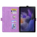 For Samsung Galaxy Tab A9 Love Butterfly Embossed Leather Tablet Case(Purple)