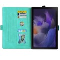 For Samsung Galaxy Tab A9+ Love Butterfly Embossed Leather Tablet Case(Mint Green)