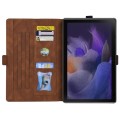 For Samsung Galaxy Tab A9+ Love Butterfly Embossed Leather Tablet Case(Brown)