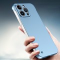 For iPhone 11 Pro Max Frameless Metallic Paint Hybrid PC Phone Case(Sierra Blue)