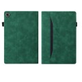 For Samsung Galaxy Tab A9+ Splicing Shockproof Leather Tablet Case(Green)