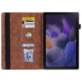For Samsung Galaxy Tab A9+ Splicing Shockproof Leather Tablet Case(Brown)