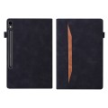 For Samsung Galaxy Tab S9 FE+ Splicing Shockproof Leather Tablet Case(Black)