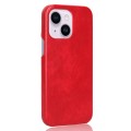 For iPhone 14 Plus Litchi Texture Back Cover Phone Case(Red)