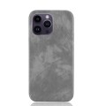 For iPhone 14 Pro Max Litchi Texture Back Cover Phone Case(Grey)