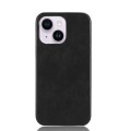 For iPhone 15 Plus Litchi Texture Back Cover Phone Case(Black)
