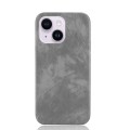 For iPhone 15 Plus Litchi Texture Back Cover Phone Case(Grey)