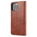 For iPhone 15 Pro Crazy Horse Texture Detachable Horizontal Flip PU Case(Brown)