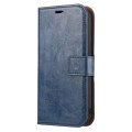For iPhone 15 Plus Crazy Horse Texture Detachable Horizontal Flip PU Case(Blue)