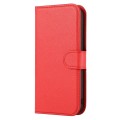 For iPhone 15 Cross Texture Detachable Horizontal Flip PU Leather Case(Red)