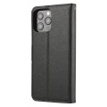 For iPhone 15 Pro Cross Texture Detachable Horizontal Flip PU Leather Case(Black)