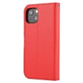 For iPhone 15 Plus Cross Texture Detachable Horizontal Flip PU Leather Case(Red)