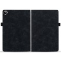 For Samsung Galaxy Tab A9+ Calf Texture Embossed Leather Tablet Case(Black)