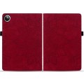 For Samsung Galaxy Tab A9+ Calf Texture Embossed Leather Tablet Case(Red)