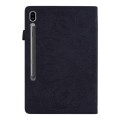 For Samsung Galaxy Tab S9 FE Calf Texture Embossed Leather Tablet Case(Black)