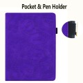 For Samsung Galaxy Tab S9 FE Calf Texture Embossed Leather Tablet Case(Purple)