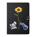 For Samsung Galaxy Tab A9 Colored Drawing Horizontal Flip PU Tablet Case with Sleep / Wake-up Functi